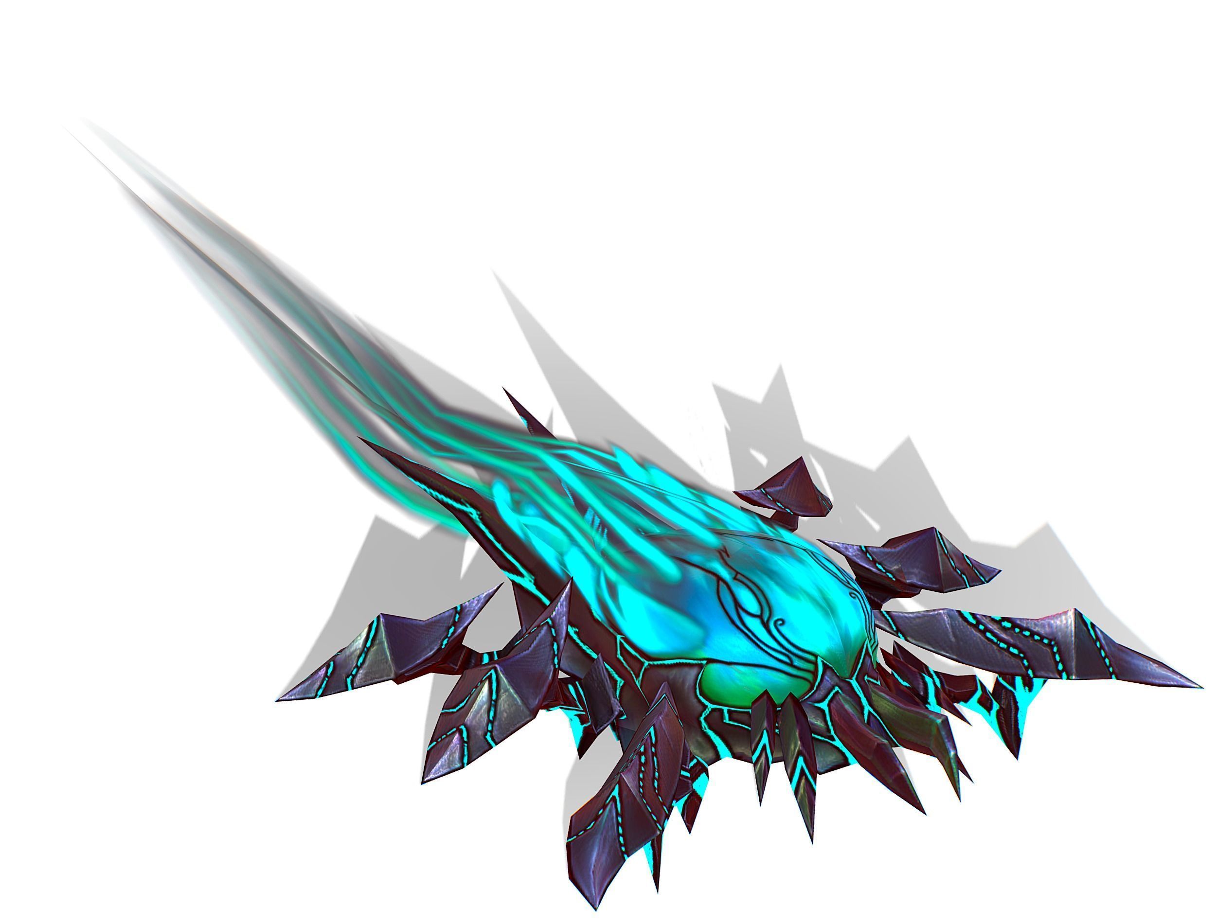 animated mystical neon beetle Low-poly 3D model_26