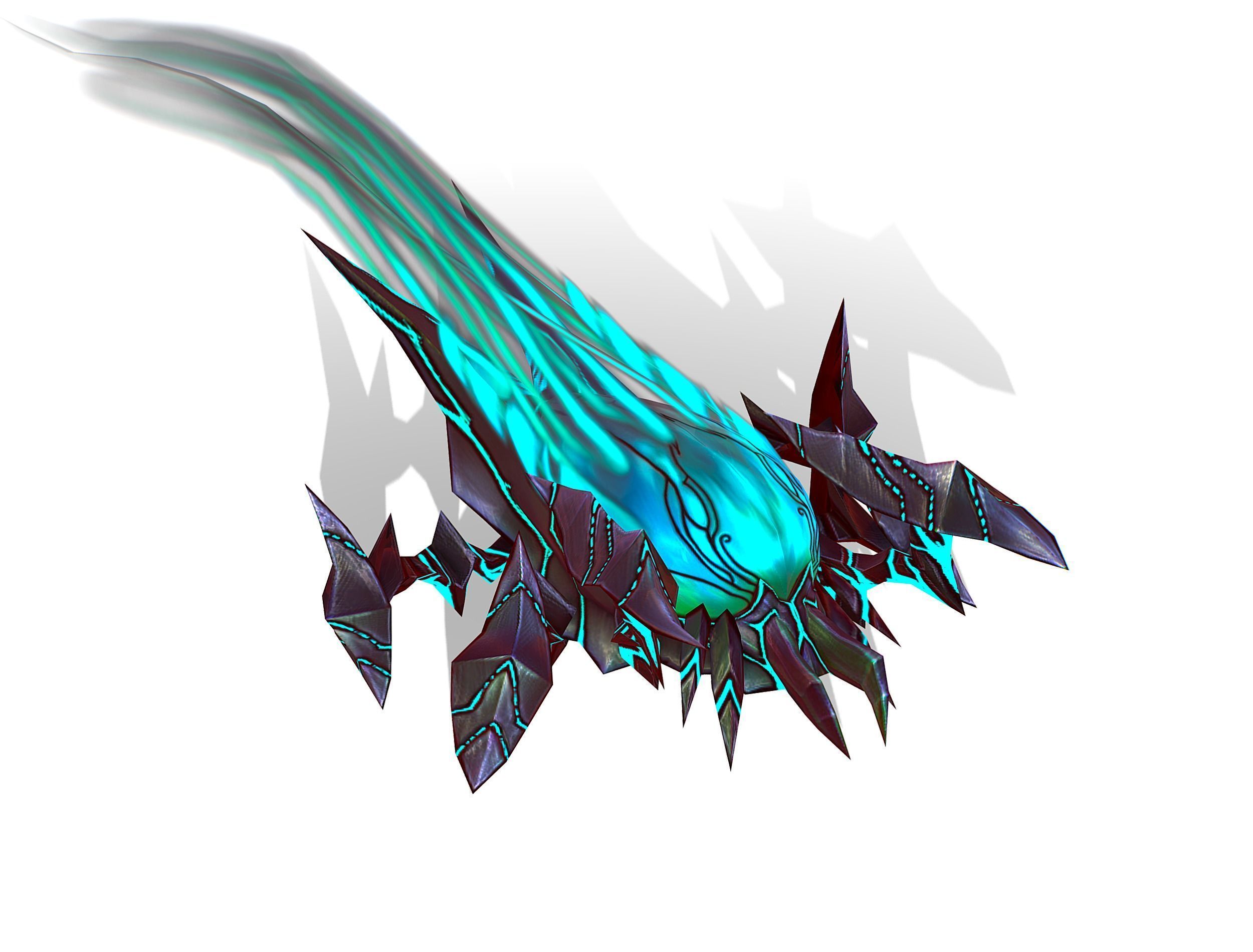 animated mystical neon beetle Low-poly 3D model_11