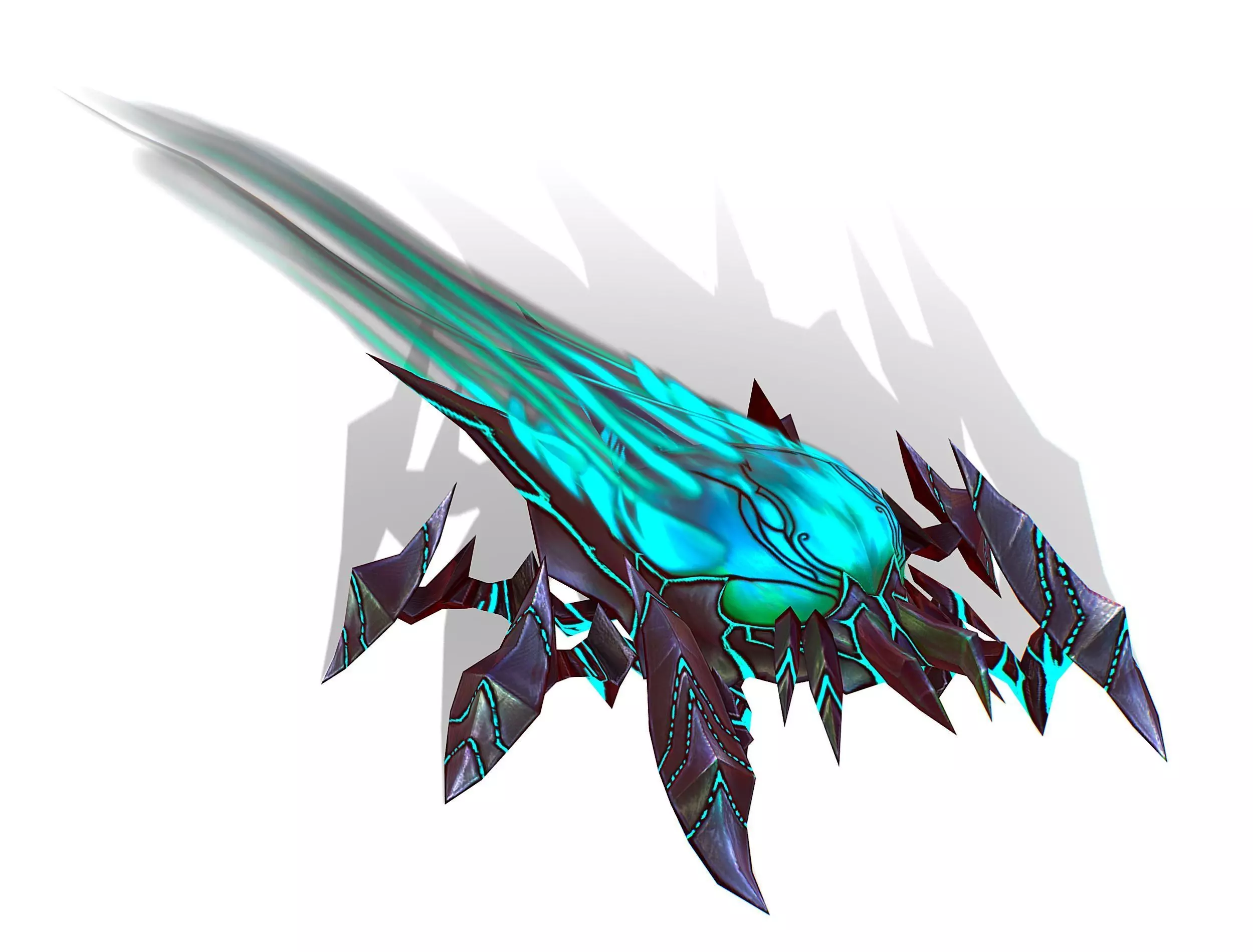 animated mystical neon beetle Low-poly 3D model_0