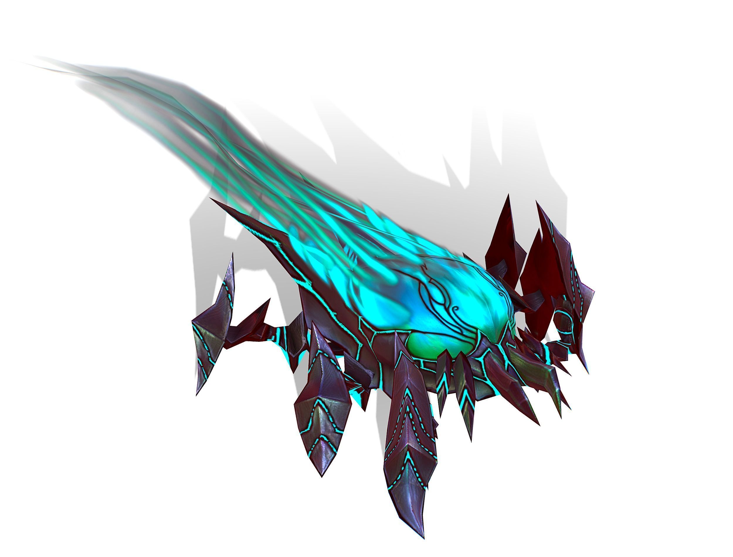 animated mystical neon beetle Low-poly 3D model_6