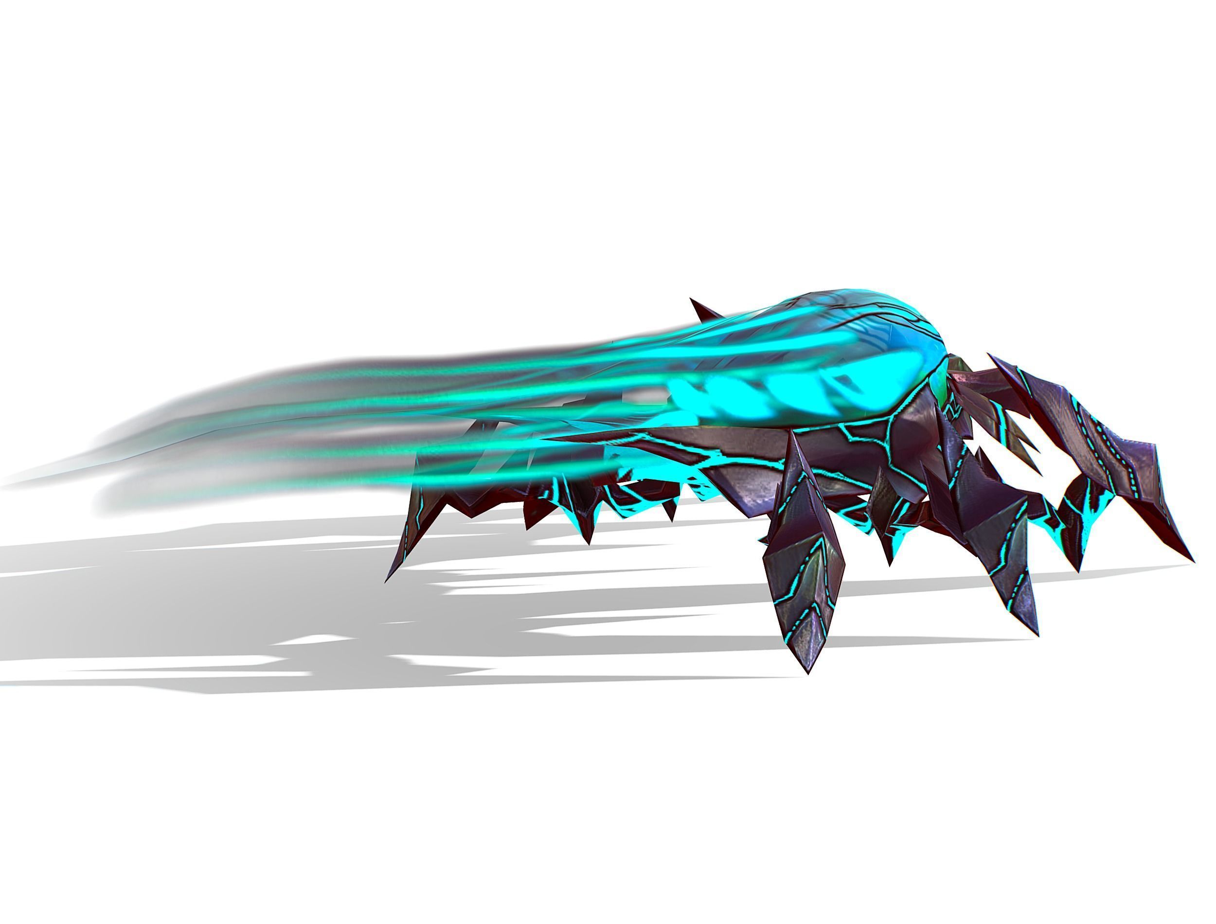 animated mystical neon beetle Low-poly 3D model_39