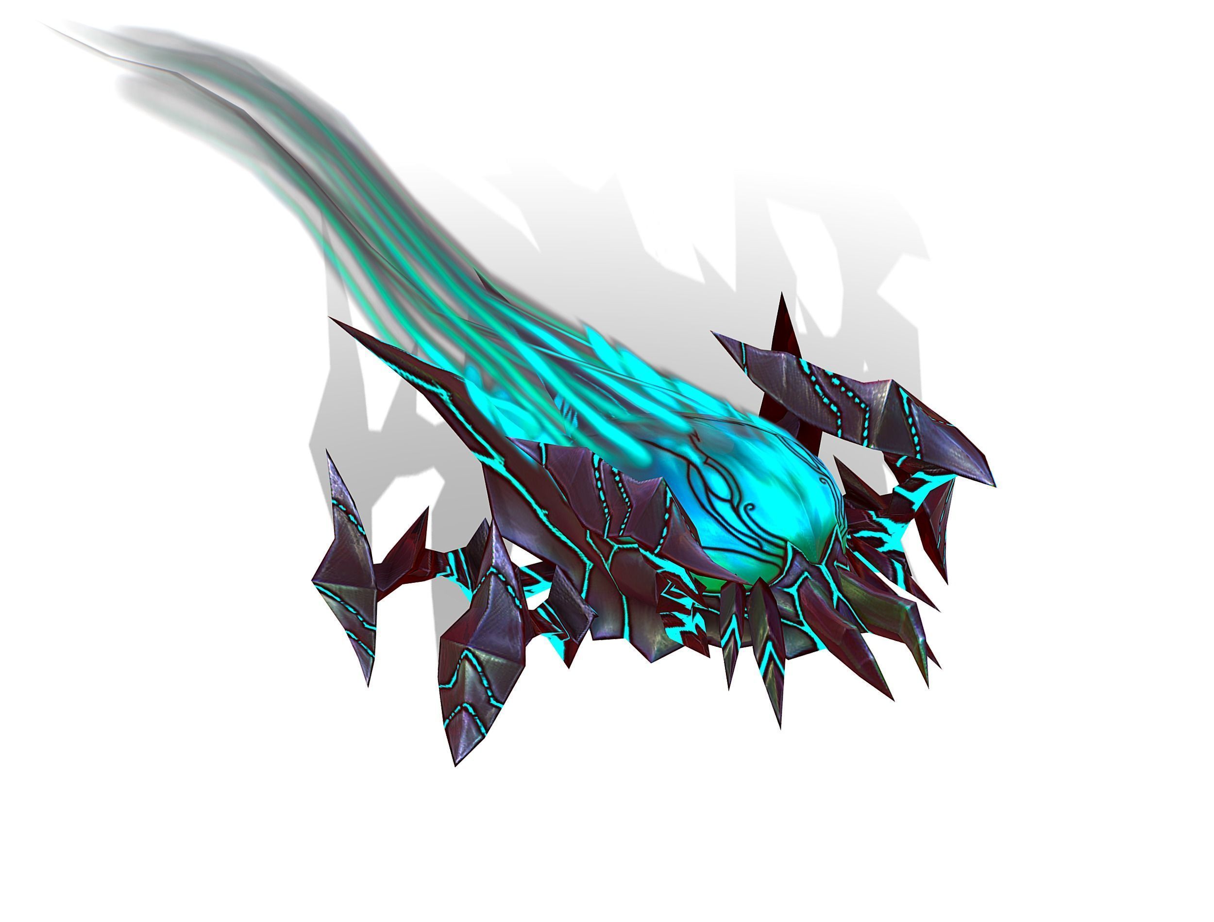 animated mystical neon beetle Low-poly 3D model_12