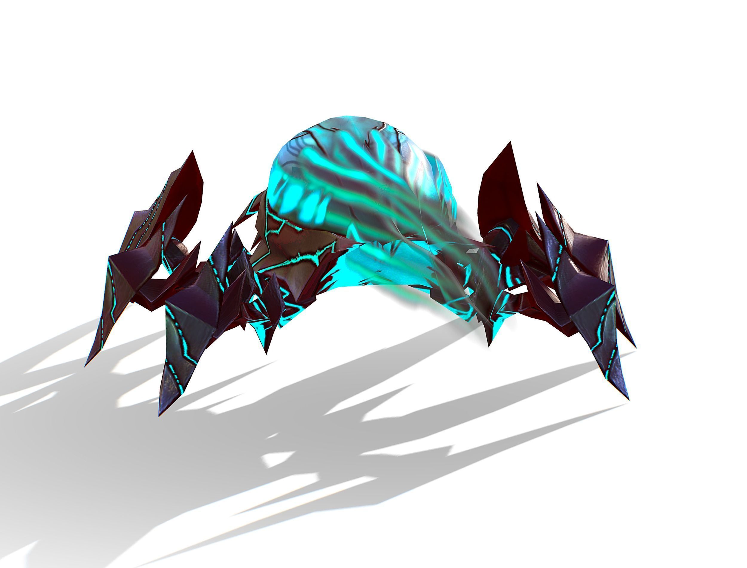 animated mystical neon beetle Low-poly 3D model_37