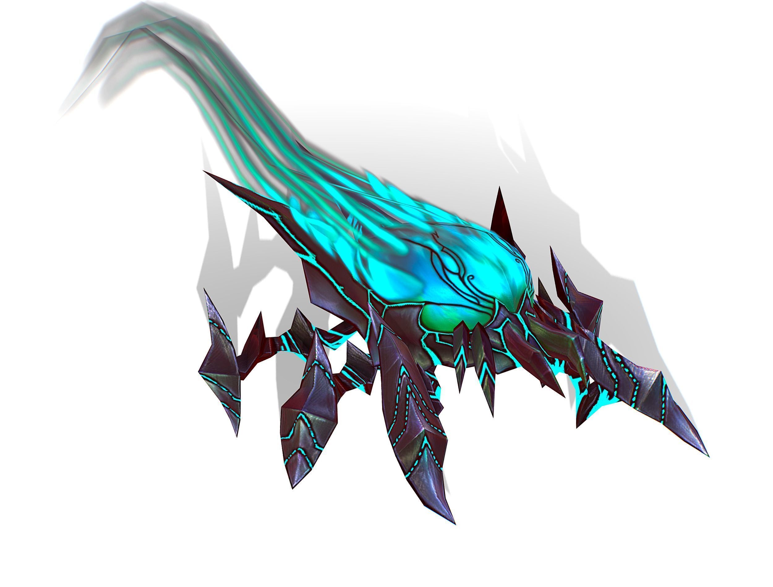 animated mystical neon beetle Low-poly 3D model_19