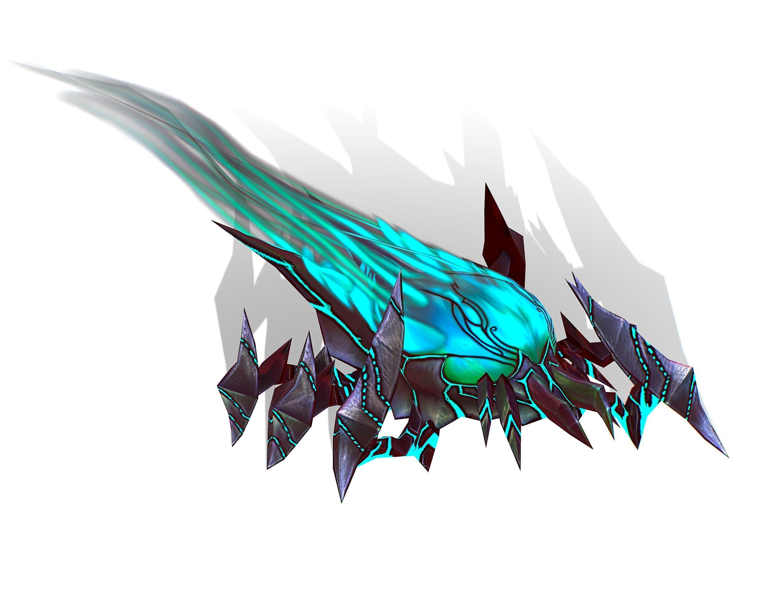 animated mystical neon beetle Low-poly 3D model_8