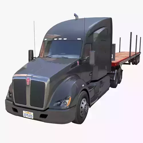 Kenworth T680 flatbed trailer