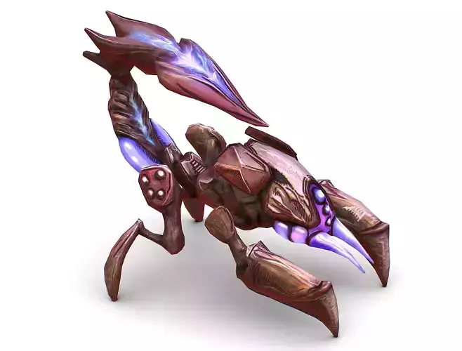 pink alien UFO mutant scorpion