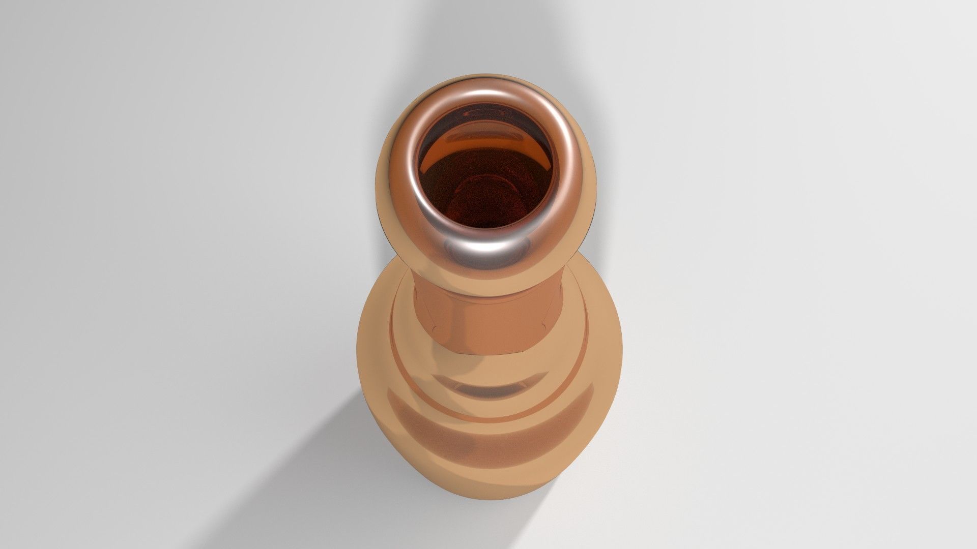 Amber Glass Bottle 9 3D model_2