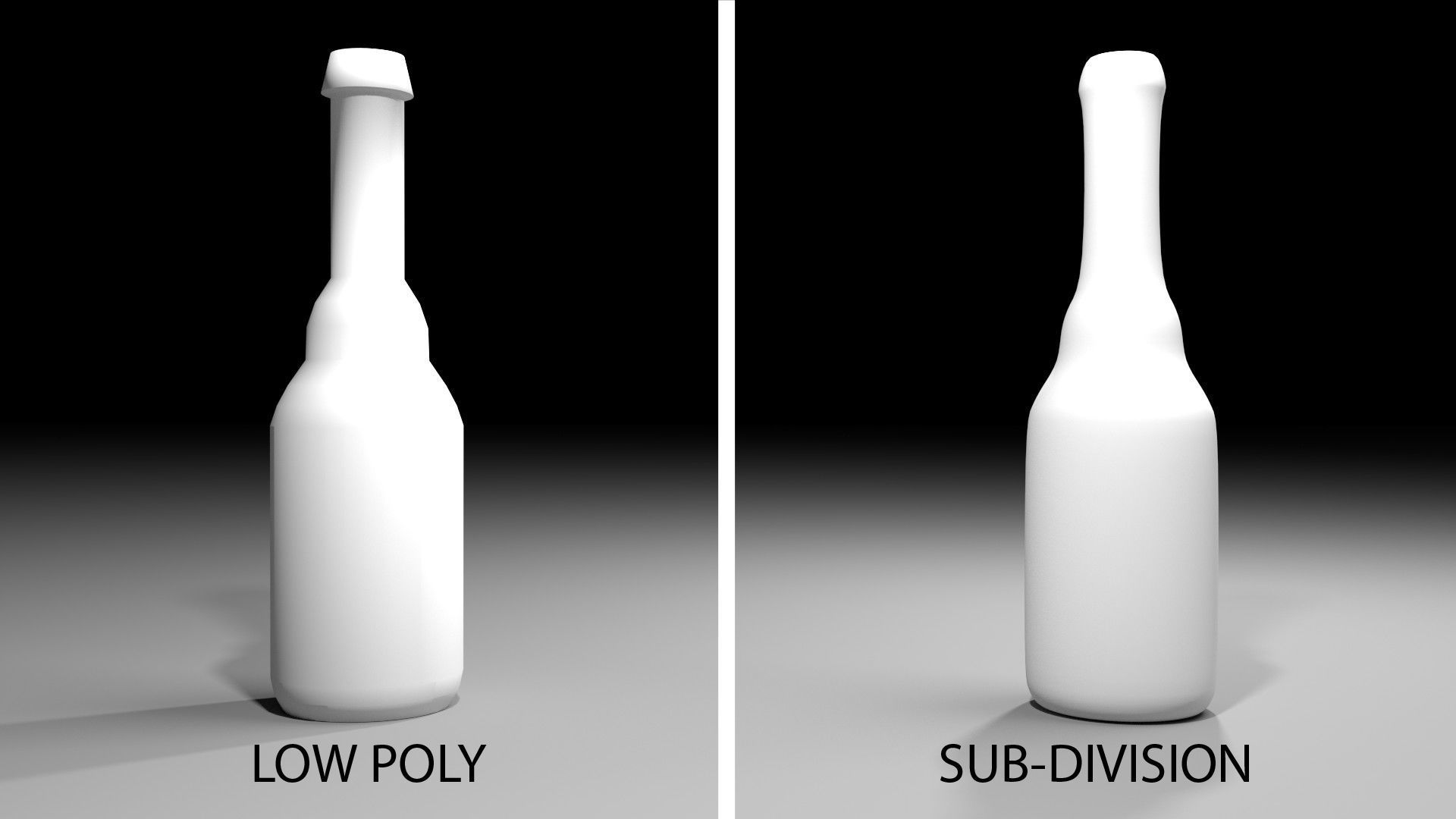 Amber Glass Bottle 9 3D model_4