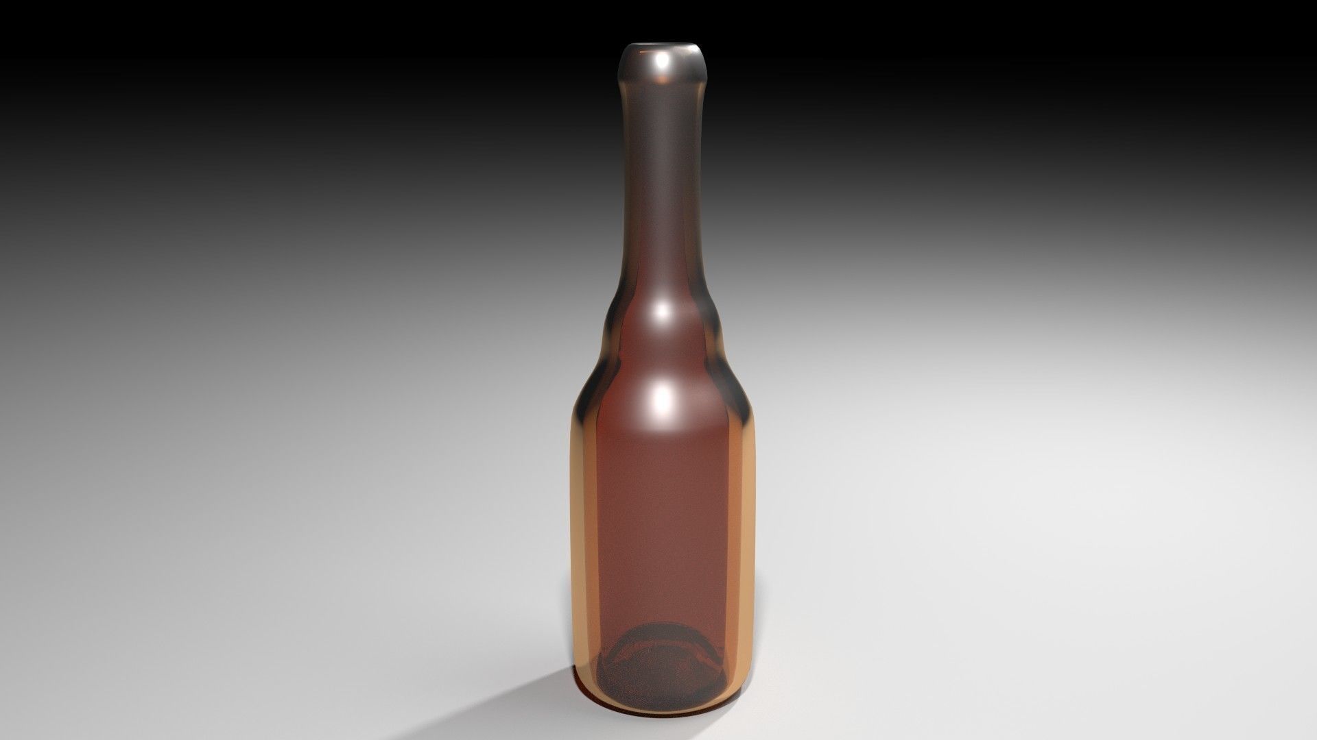 Amber Glass Bottle 9 3D model_1