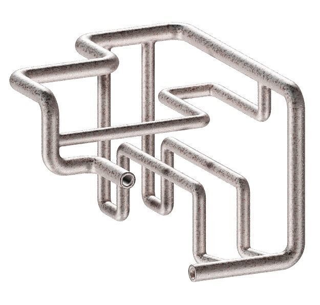 Rusty Steel Pipeline 3D model_4