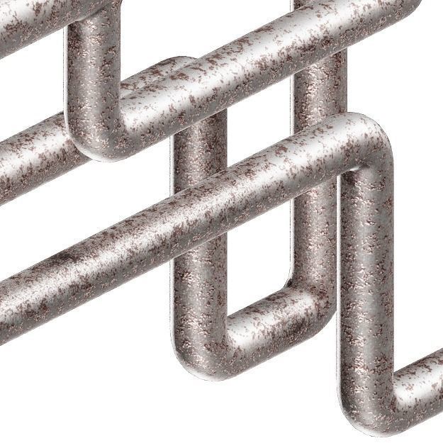 Rusty Steel Pipeline 3D model_1