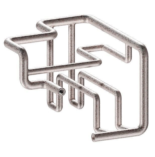 Rusty Steel Pipeline 3D model_9