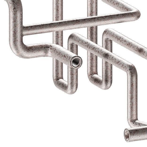 Rusty Steel Pipeline 3D model_2