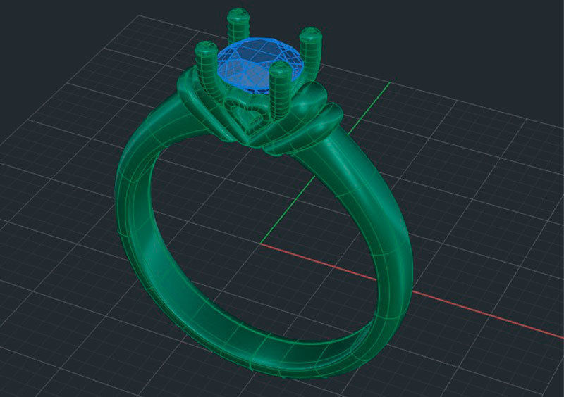 Diamond Ring 3D print model_3