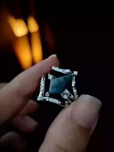 LOTR Inspired Kite Gem Ring Fantasy Jewelry 3D Model STL 3dm 3D print model