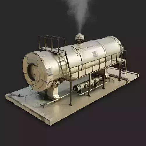 Boiler steam - steam Low-poly 3D model