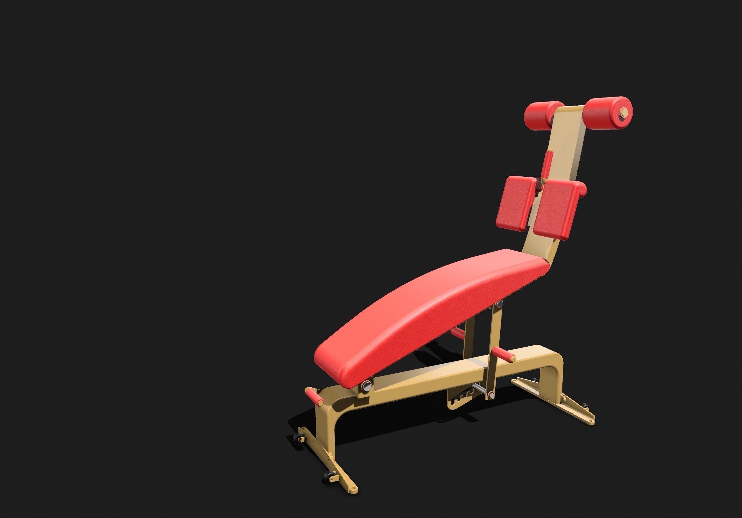 Abs gym bench stl 3D model_5