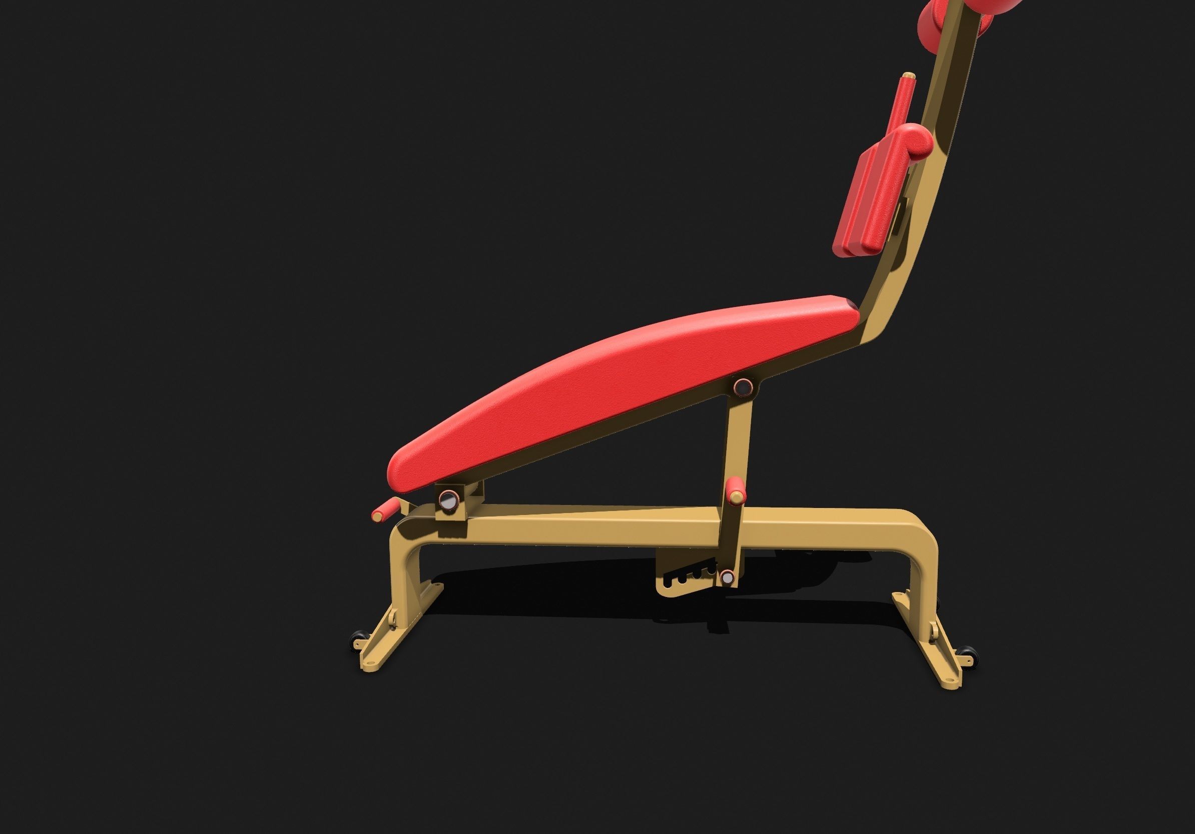 Abs gym bench stl 3D model_2
