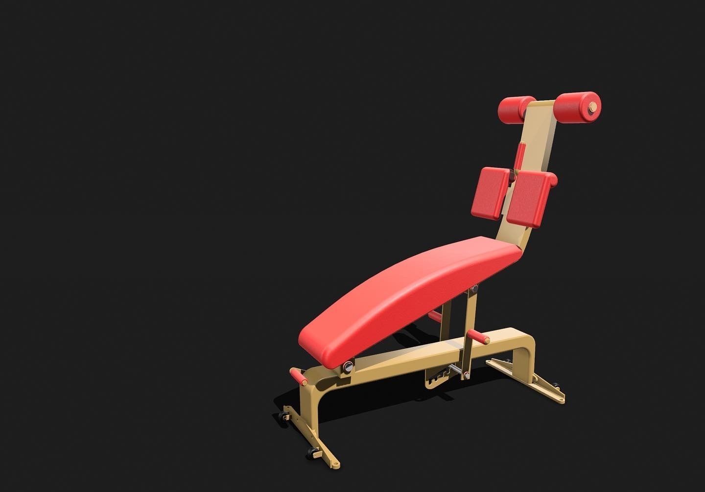 Abs gym bench stl 3D model_1