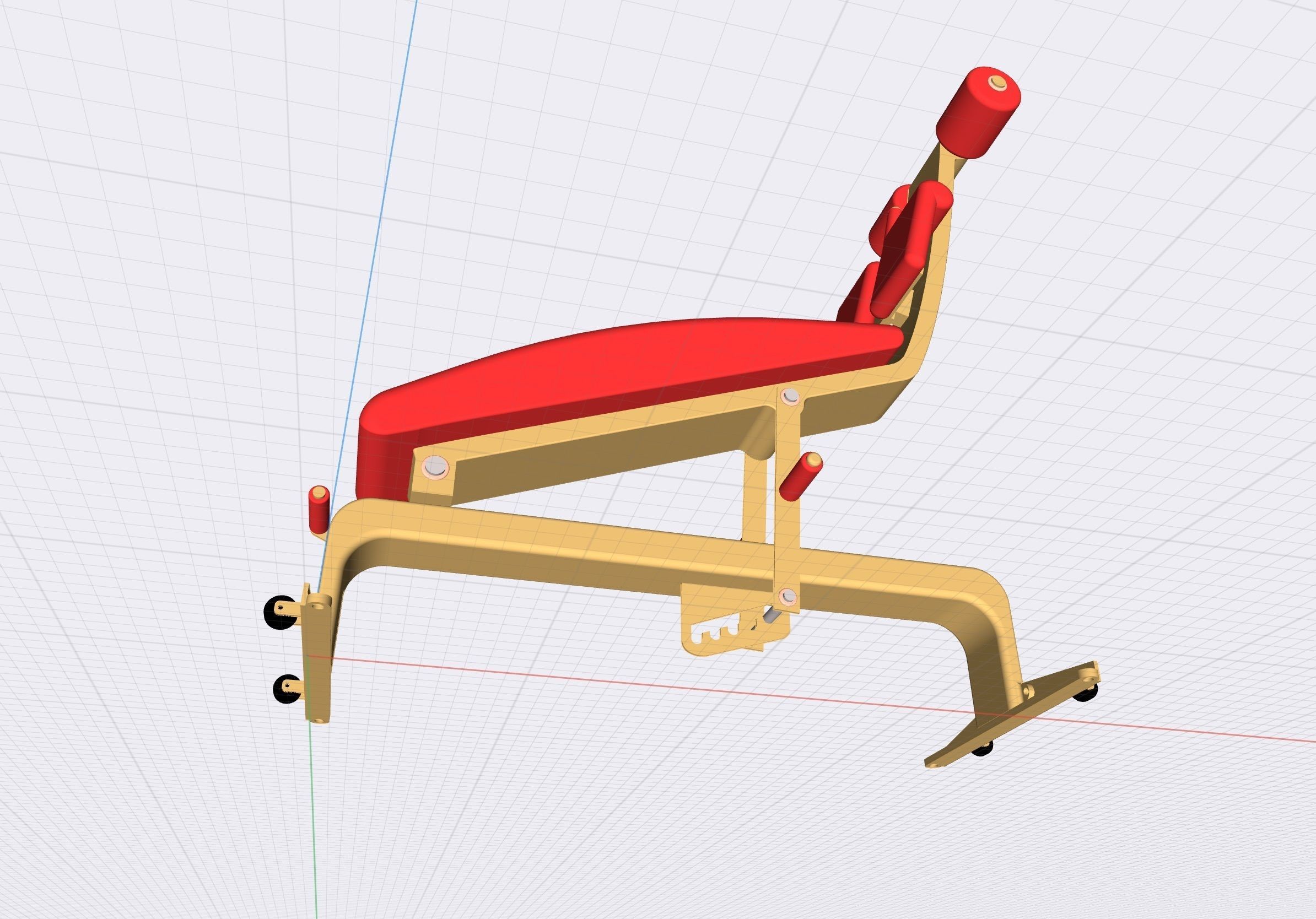 Abs gym bench stl 3D model_4