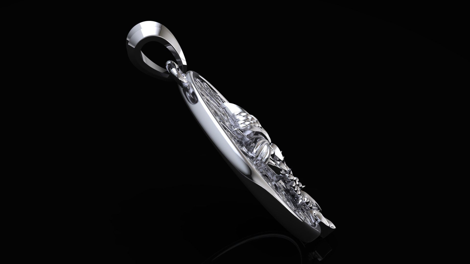 Owl bird pendant 3D print model_6