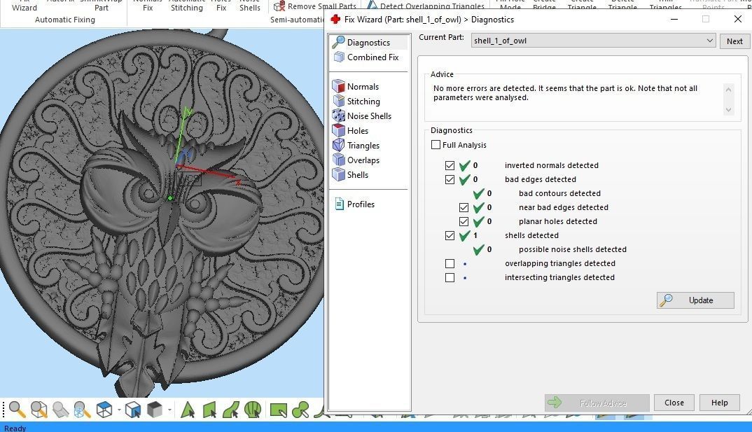Owl bird pendant 3D print model_11