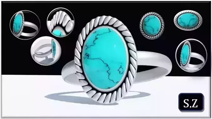 Ring jewelry for fashion 3d model 