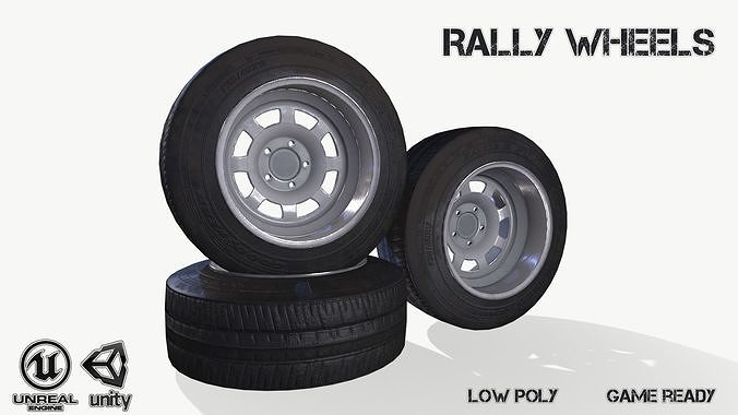 Rally wheel Eagle F1 Low-poly 3D model