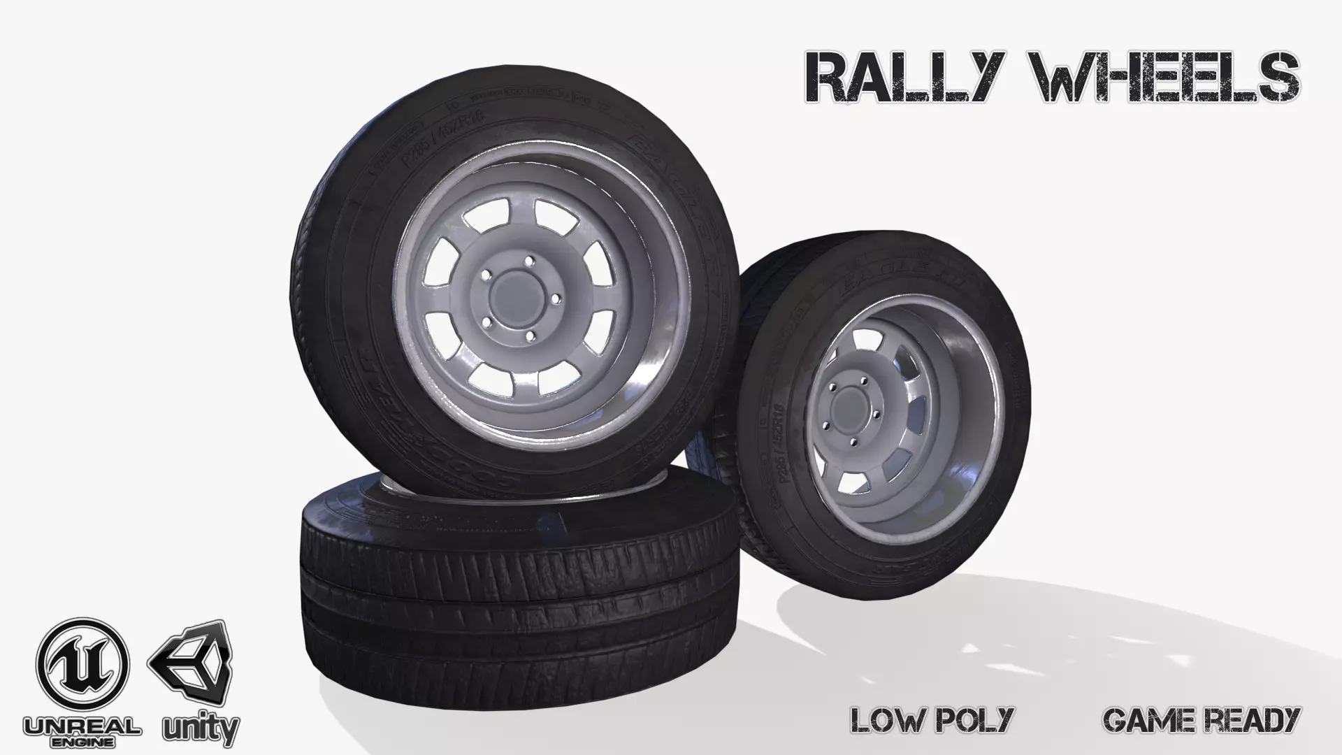 Rally wheel Eagle F1 Low-poly 3D model