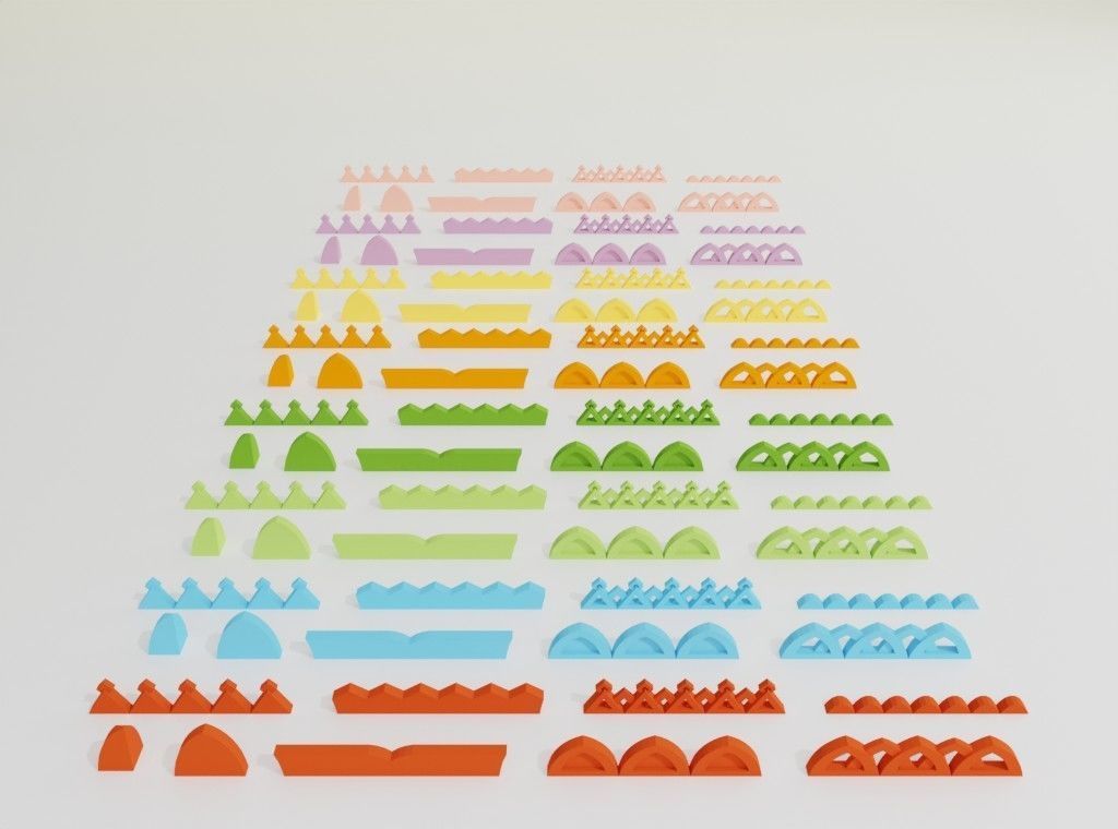 Arabic style set Low-poly 3D model_20