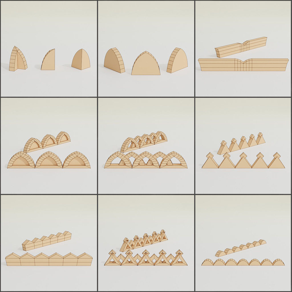 Arabic style set Low-poly 3D model_14