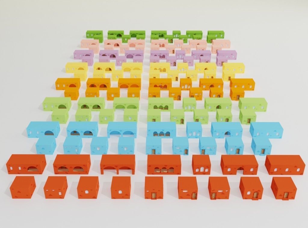 Arabic style set Low-poly 3D model_19