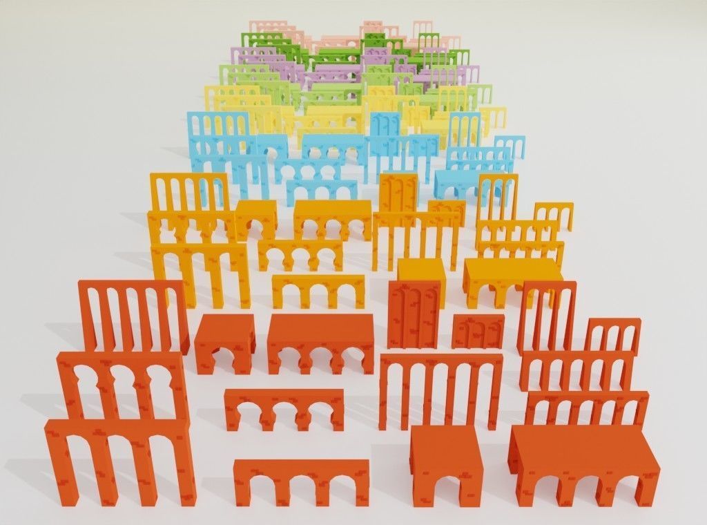 Arabic style set Low-poly 3D model_18