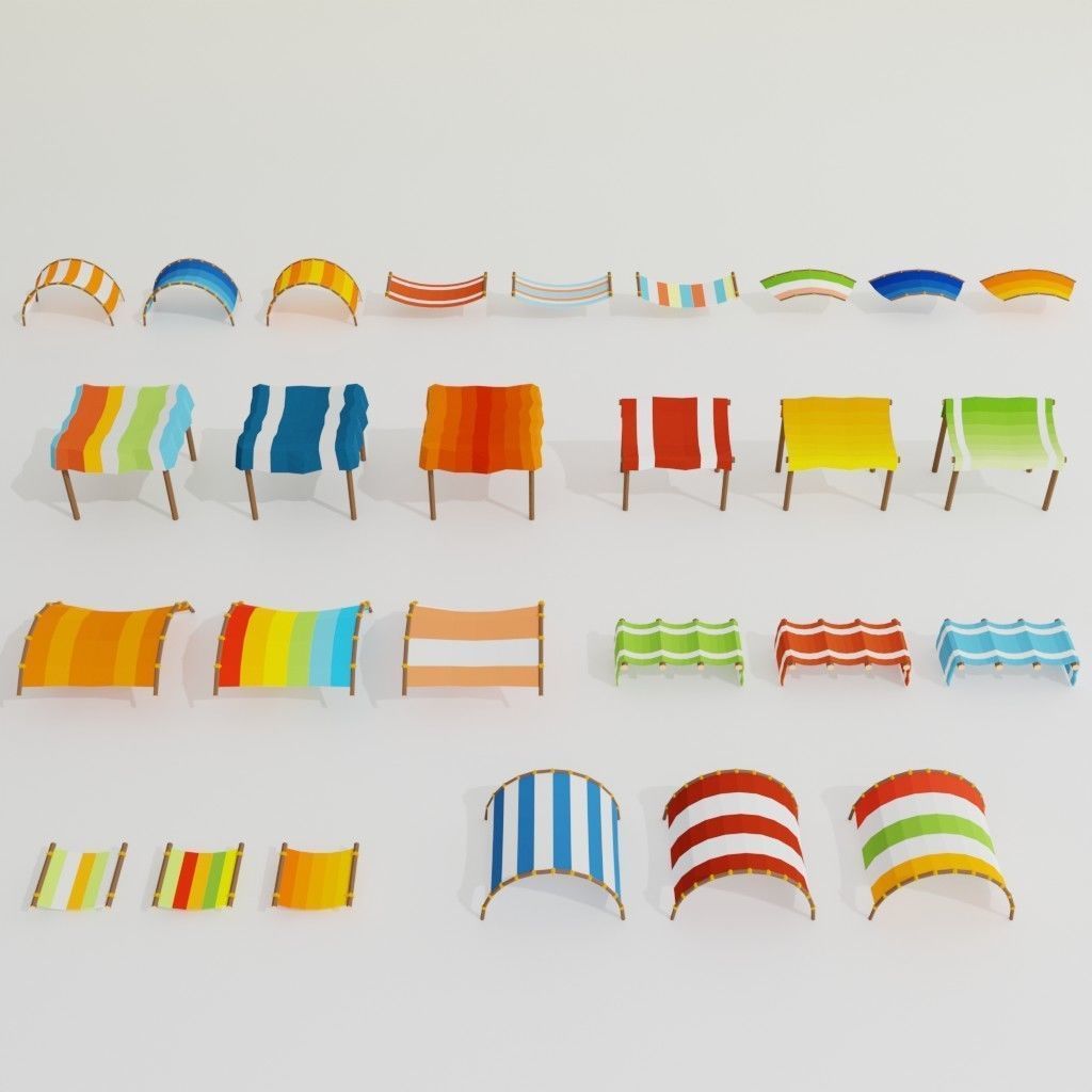 Arabic style set Low-poly 3D model_17