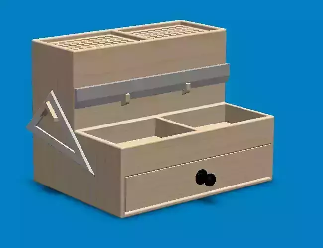 Enhanced pencil case 3D print model