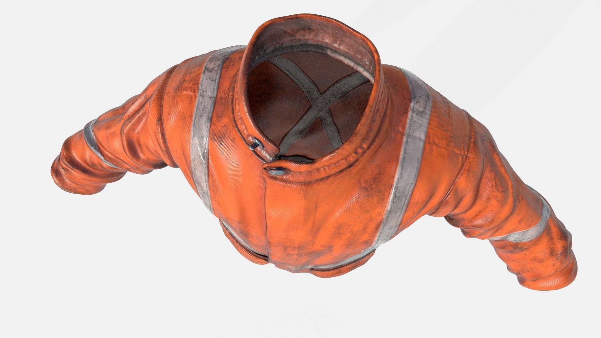 Workman Mining Safety  Jacket Low-poly 3D model_10