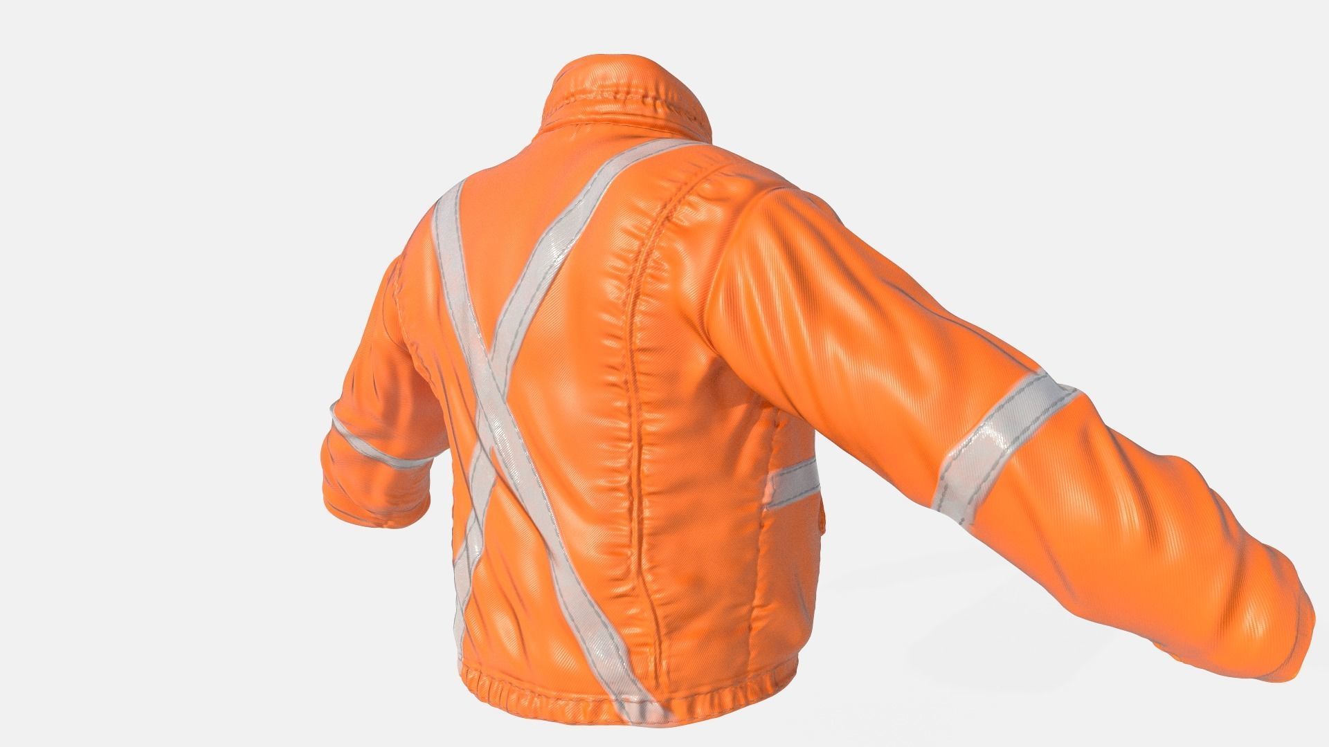 Workman Mining Safety  Jacket Low-poly 3D model_12
