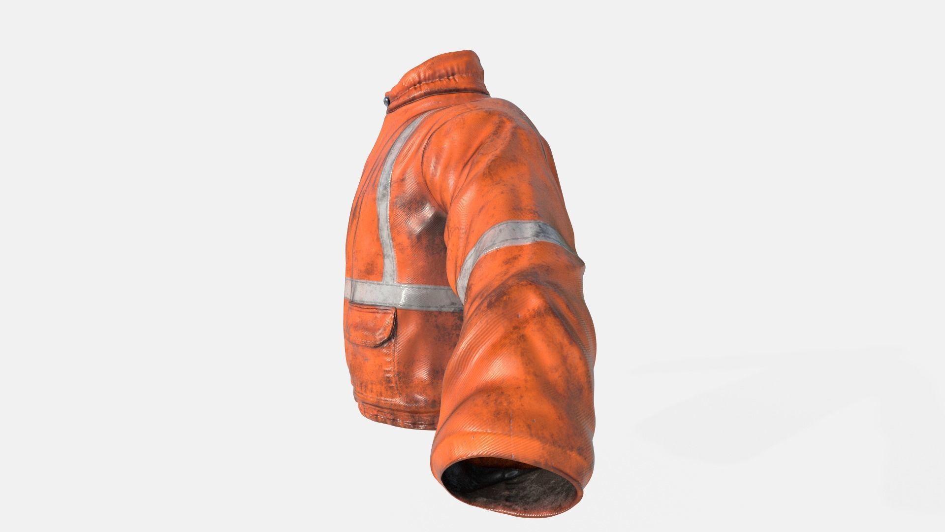 Workman Mining Safety  Jacket Low-poly 3D model_4