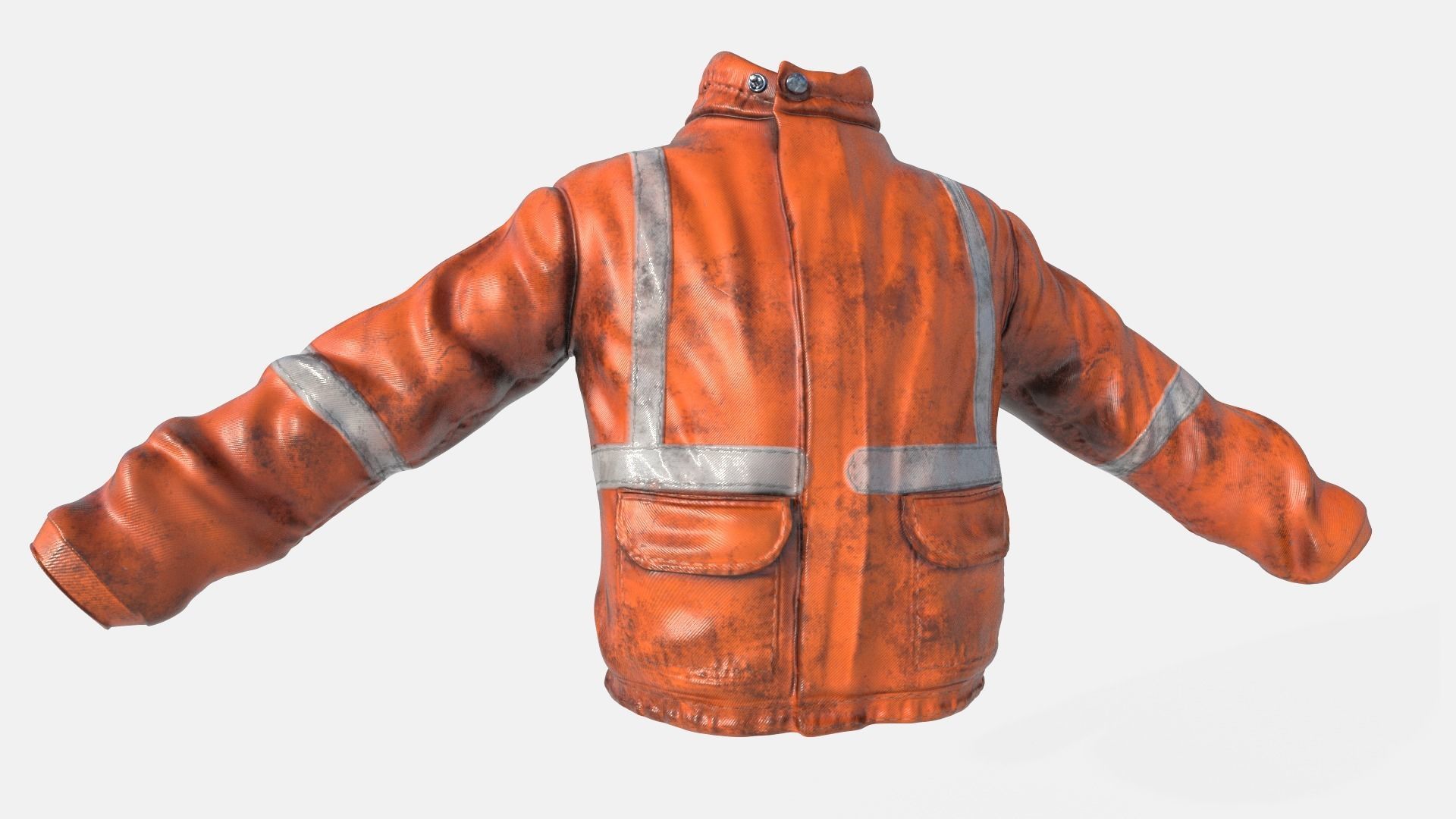 Workman Mining Safety  Jacket Low-poly 3D model_1