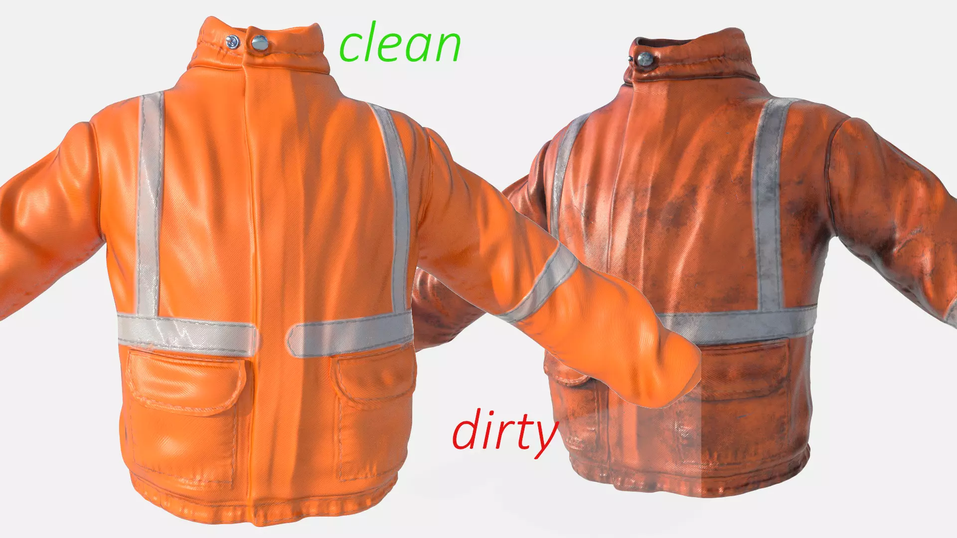 Workman Mining Safety  Jacket Low-poly 3D model_0