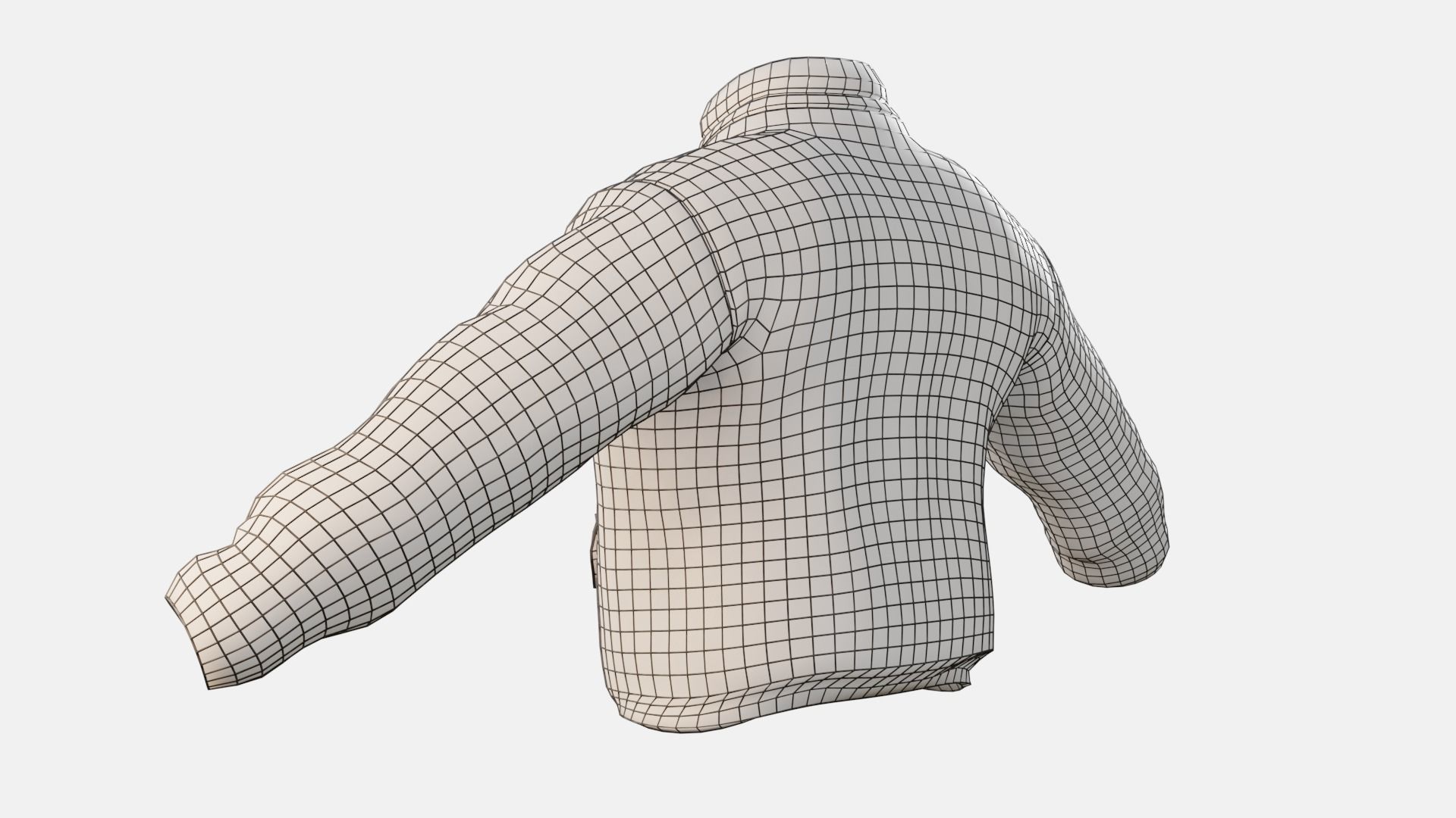 Workman Mining Safety  Jacket Low-poly 3D model_22