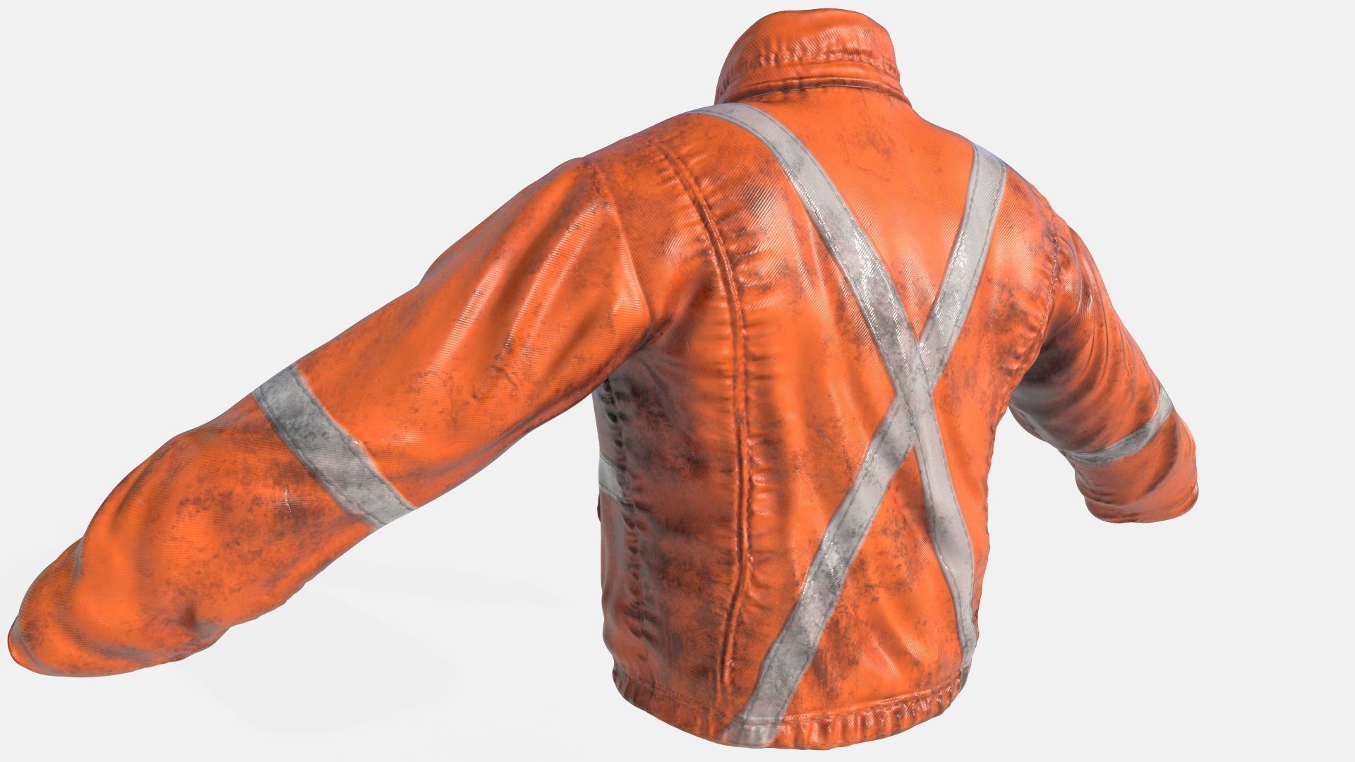 Workman Mining Safety  Jacket Low-poly 3D model_6