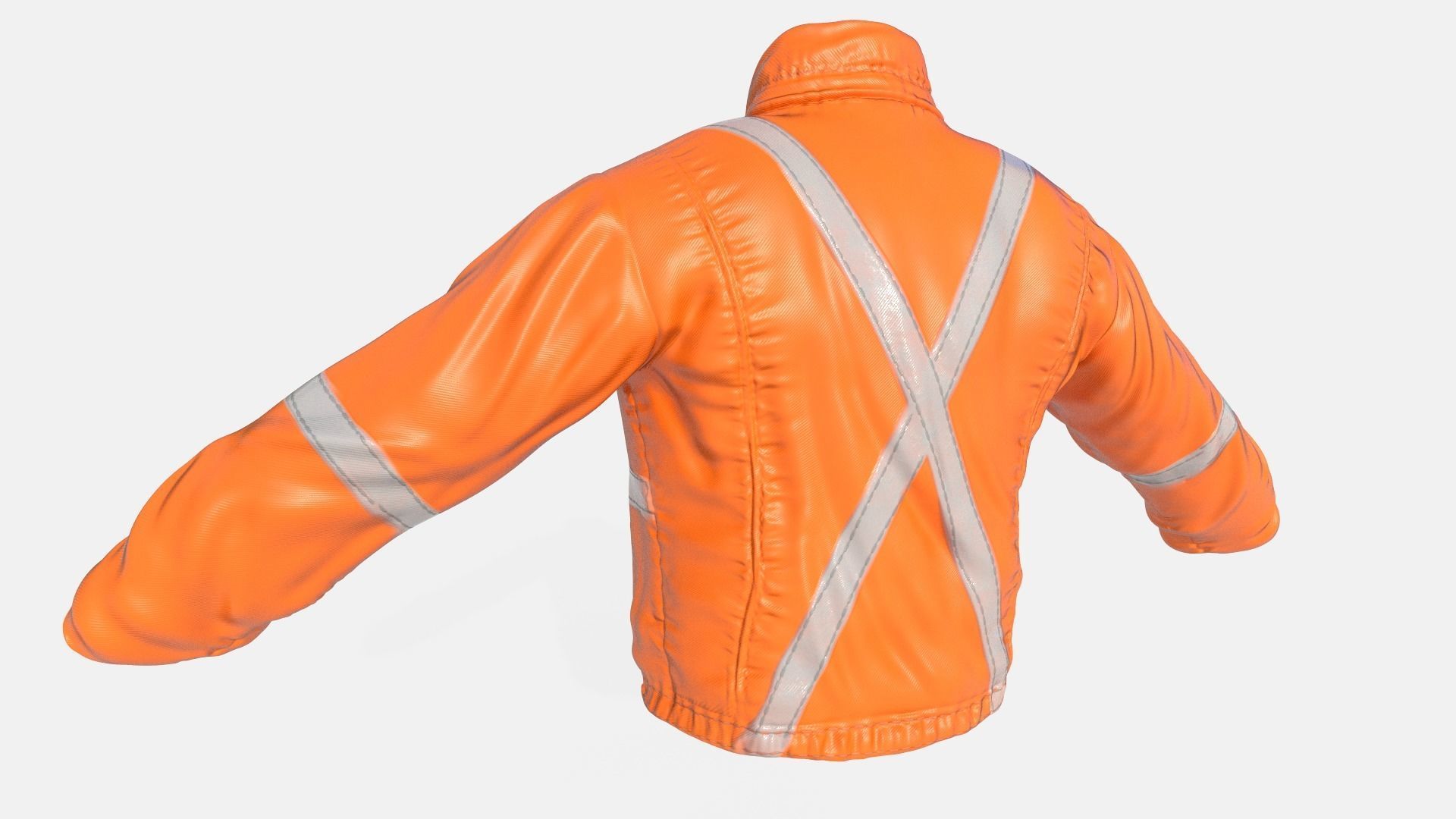 Workman Mining Safety  Jacket Low-poly 3D model_14