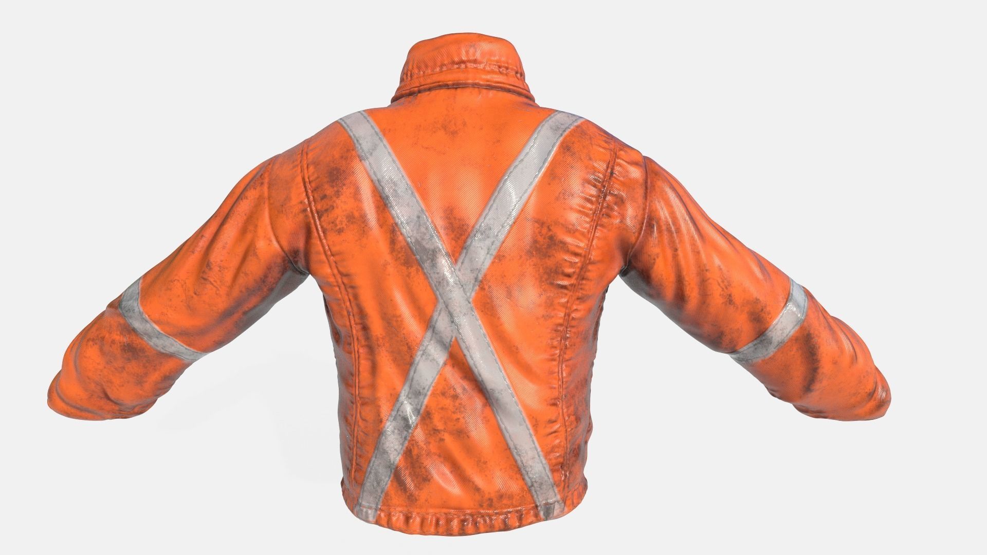Workman Mining Safety  Jacket Low-poly 3D model_7