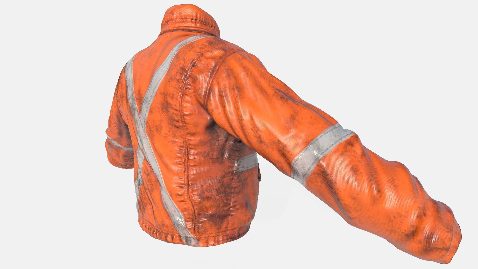 Workman Mining Safety  Jacket Low-poly 3D model_8