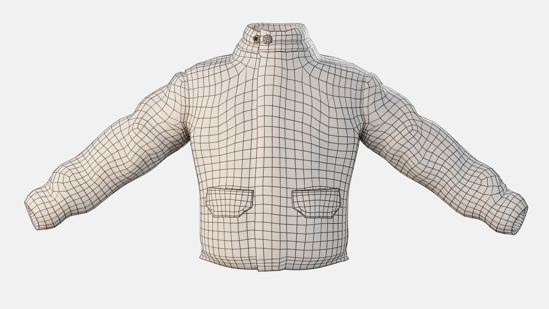 Workman Mining Safety  Jacket Low-poly 3D model_27