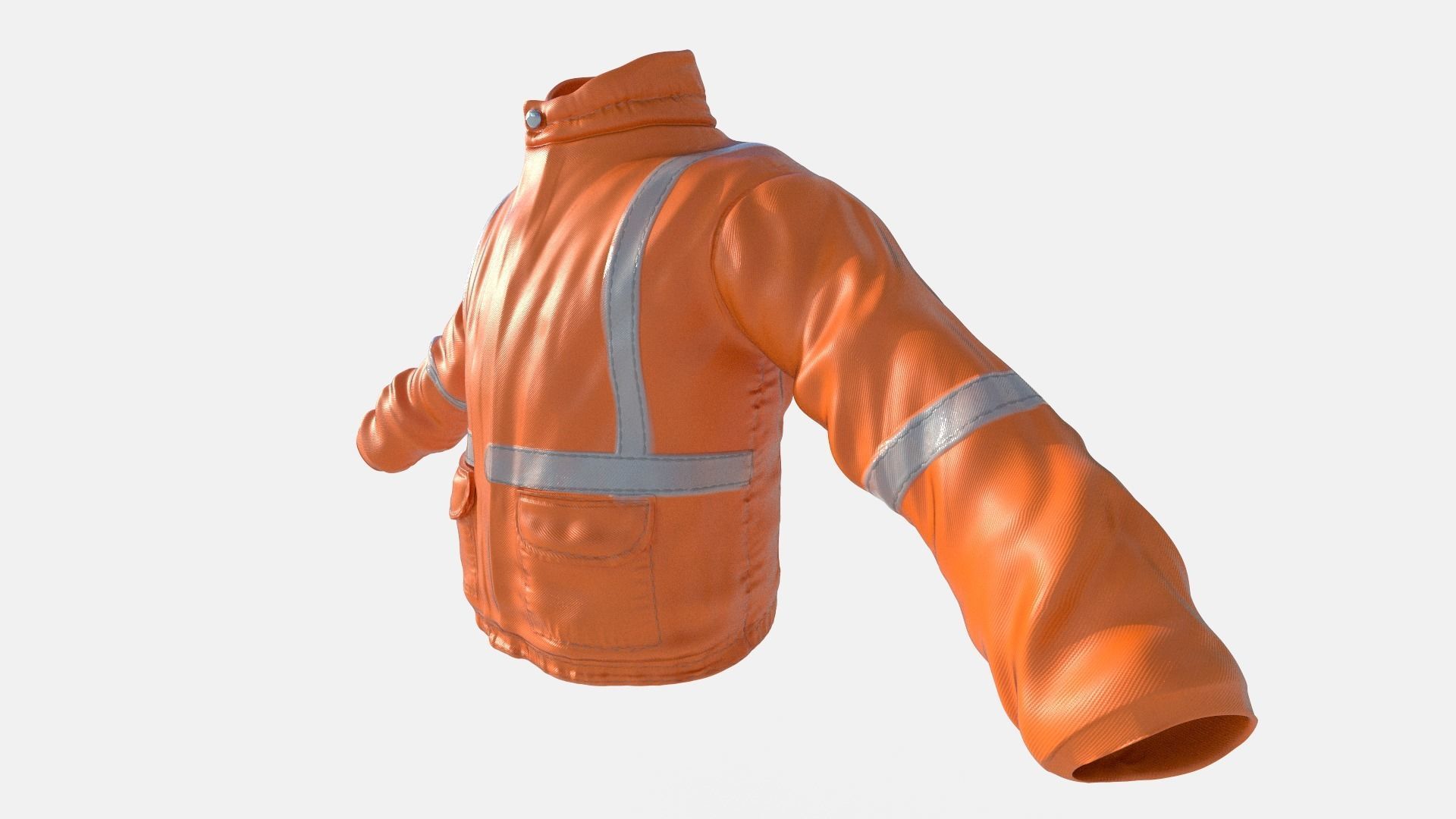 Workman Mining Safety  Jacket Low-poly 3D model_18