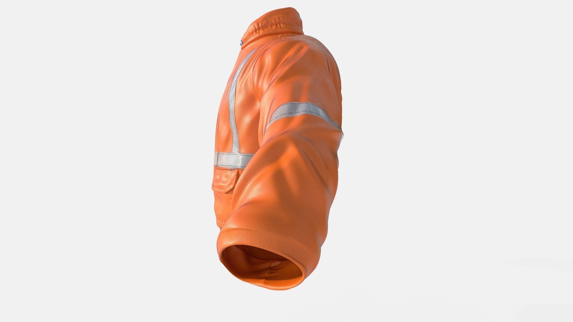 Workman Mining Safety  Jacket Low-poly 3D model_2