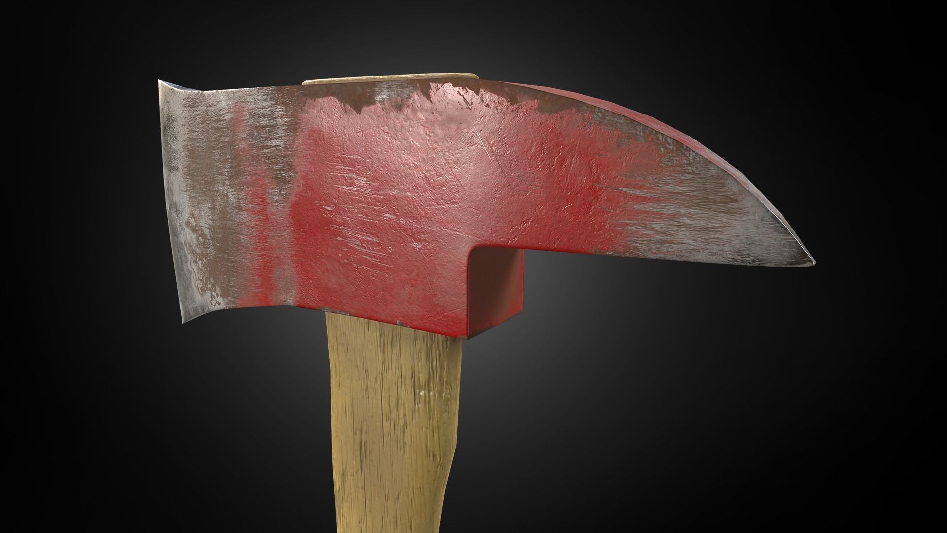 Fireman Axe 3D Low Poly Model Low-poly 3D model_9